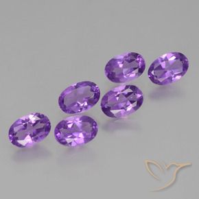 Gemas de Amatista Violeta intenso natural de 2.35 ct, Ovalada, VS