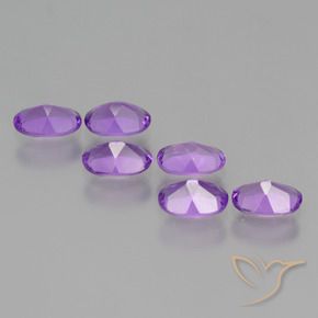 Gemas de Amatista Violeta intenso natural de 2.35 ct, Ovalada, VS