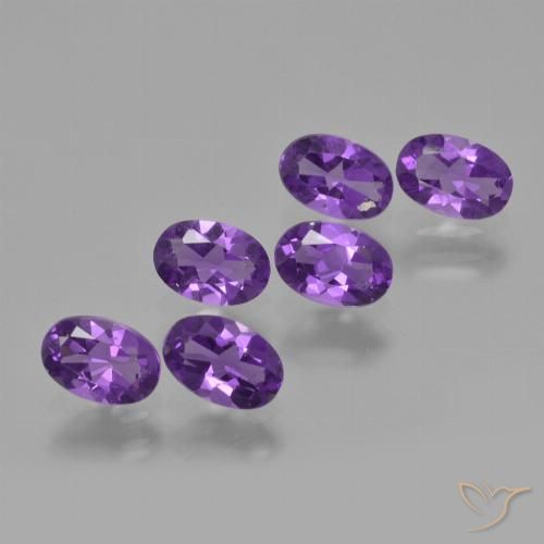 2.48ctw Natural Violeta intenso Amatista, Ovalada, VVS-VS