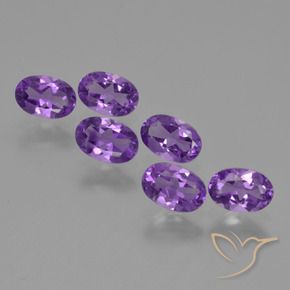 Gemas de Amatista Violeta oscuro natural de 2.49 ct, Ovalada, VVS-VS