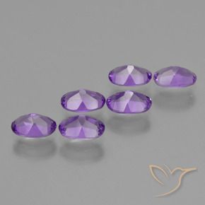 Gemas de Amatista Violeta oscuro natural de 2.49 ct, Ovalada, VVS-VS