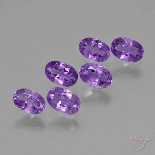 2.60ctw Natural Violeta medio Amatista, Ovalada, VVS-VS