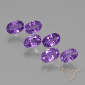 Gemas de Amatista Violeta medio natural de 2.60 ct, Ovalada, VVS-VS