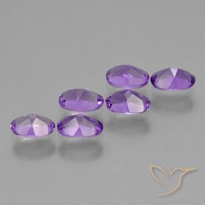 Gemas de Amatista Violeta medio natural de 2.60 ct, Ovalada, VVS-VS