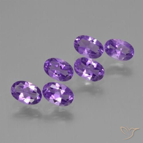 2.48ctw Natural Violeta medio Amatista, Ovalada, VVS-VS