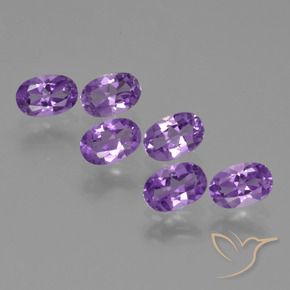 Gemas de Amatista Violeta oscuro natural de 2.48 ct, Ovalada, VVS-VS