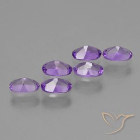 Gemas de Amatista Violeta oscuro natural de 2.48 ct, Ovalada, VVS-VS