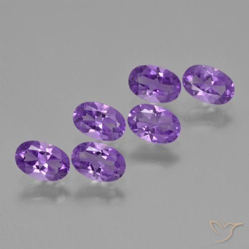 2.37ctw Natural Violeta vívido Amatista, Ovalada, VS