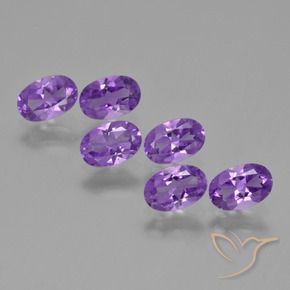 Gemas de Amatista Violeta vívido natural de 2.37 ct, Ovalada, VS
