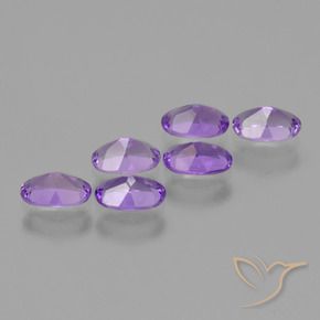 Gemas de Amatista Violeta vívido natural de 2.37 ct, Ovalada, VS