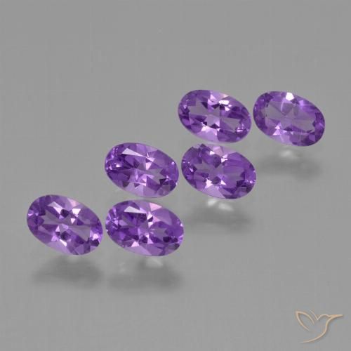 2.37ctw Natural Violeta medio Amatista, Ovalada, VS