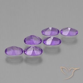 Gemas de Amatista Violeta medio natural de 2.37 ct, Ovalada, VS