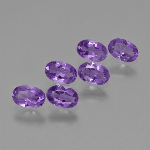 Gemas de amatista violeta intenso natural de 2,33 ct, corte óvalo, VS