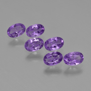 Gemas de amatista violeta intenso natural de 2,33 ct, corte óvalo, VS