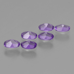 Gemas de amatista violeta intenso natural de 2,33 ct, corte óvalo, VS