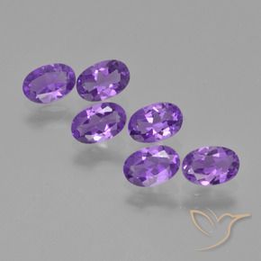 Gemas de Amatista Violeta oscuro natural de 2.49 ct, Ovalada, VVS-VS