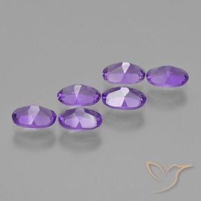 Gemas de Amatista Violeta oscuro natural de 2.49 ct, Ovalada, VVS-VS