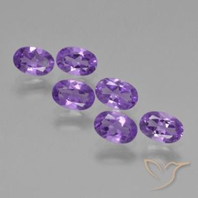 Gemas de Amatista Violeta medio natural de 2.49 ct, Ovalada, VVS-VS