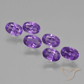 Gemas de Amatista Violeta oscuro natural de 2.46 ct, Ovalada, VVS-VS