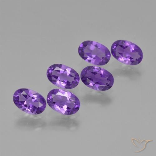 2.41ctw Natural Violeta intenso Amatista, Ovalada, VVS-VS
