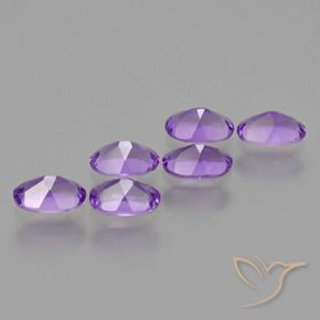 Gemas de Amatista Violeta medio natural de 2.49 ct, Ovalada, VVS-VS