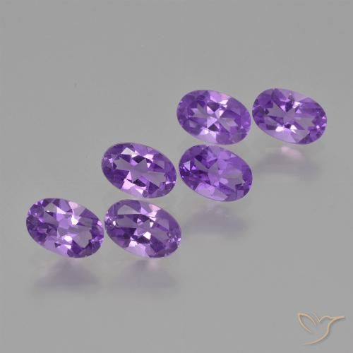 2.50ctw Natural Violeta medio Amatista, Ovalada, VVS-VS