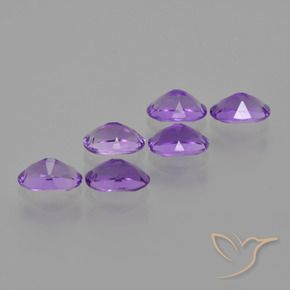 Gemas de Amatista Violeta medio natural de 2.50 ct, Ovalada, VVS-VS