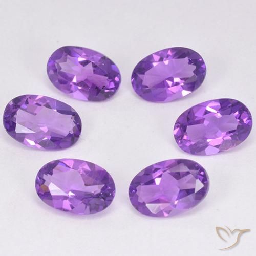Gemas de Amatista Violeta vívido natural de 2.54 ct, Ovalada, VVS-VS