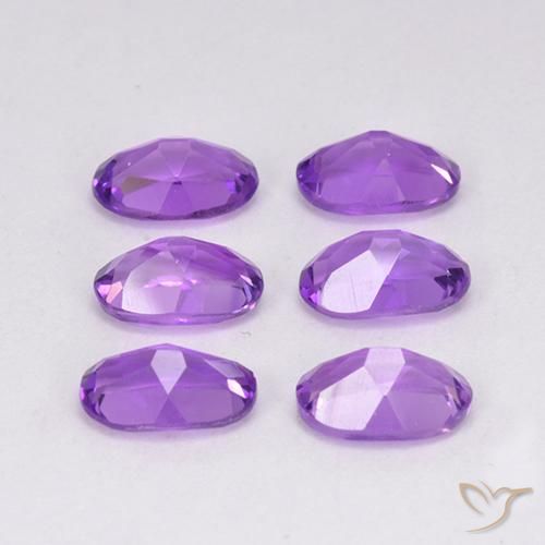 Gemas de Amatista Violeta vívido natural de 2.54 ct, Ovalada, VVS-VS