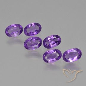 Gemas de Amatista Violeta oscuro medio natural de 2.29 ct, Ovalada, VVS-VS