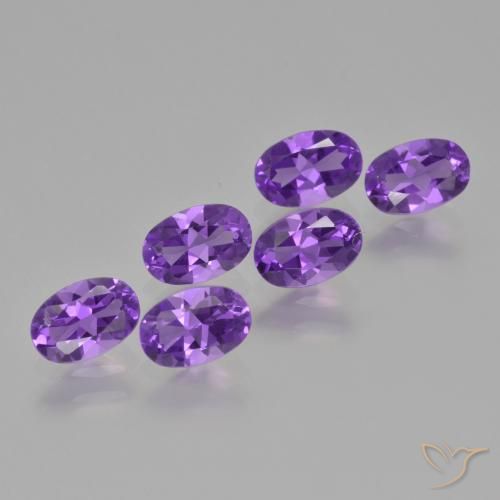 2.51ctw Natural Violeta intenso Amatista, Ovalada, VVS-VS