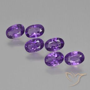 Gemas de Amatista Violeta oscuro natural de 2.29 ct, Ovalada, VVS-VS