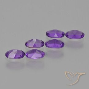 Gemas de Amatista Violeta oscuro natural de 2.29 ct, Ovalada, VVS-VS