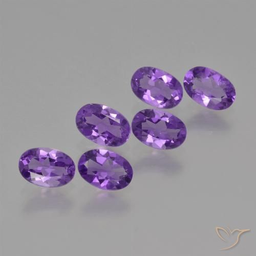 2.43ctw Natural Violeta intenso Amatista, Ovalada, VVS-VS