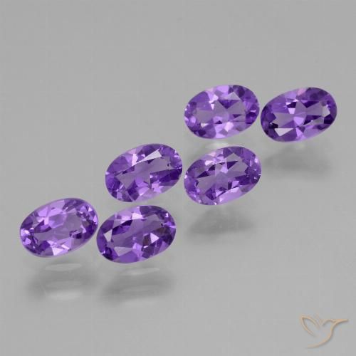 2.46ctw Natural Violeta medio Amatista, Ovalada, VVS-VS