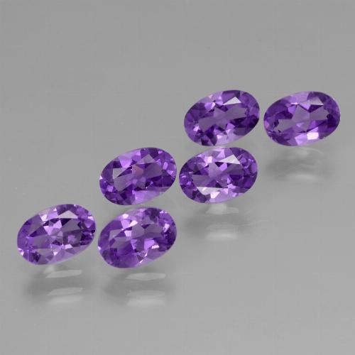 Gemas de Amatista Violeta vívido natural de 2.53 ct, Corte Óvalo, VVS-VS