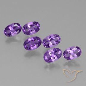 Gemas de Amatista Violeta oscuro natural de 2.44 ct, Ovalada, VVS-VS