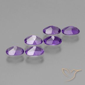 Gemas de Amatista Violeta oscuro natural de 2.44 ct, Ovalada, VVS-VS