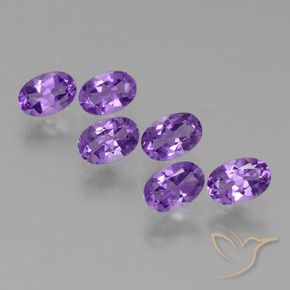 Gemas de Amatista Violeta vívido natural de 2.59 ct, Ovalada, VVS-VS