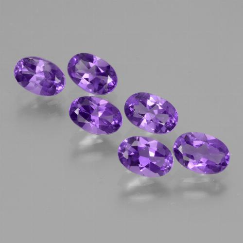 Gemas de amatista violeta medio natural de 2,54 ct, corte óvalo, VVS-VS
