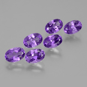 Gemas de amatista violeta medio natural de 2,54 ct, corte óvalo, VVS-VS