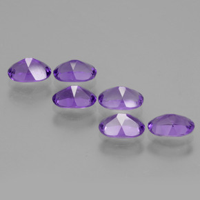 Gemas de amatista violeta medio natural de 2,54 ct, corte óvalo, VVS-VS