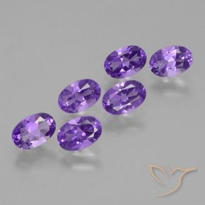 Gemas de Amatista Violeta oscuro natural de 2.41 ct, Ovalada, VVS-VS