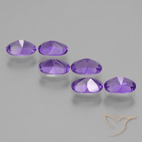 Gemas de Amatista Violeta oscuro natural de 2.41 ct, Ovalada, VVS-VS