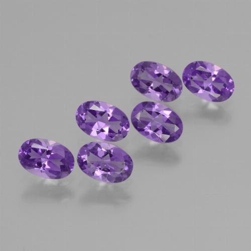 Gemas de Amatista Violeta medio natural de 2.48 ct, Corte Óvalo, VVS-VS