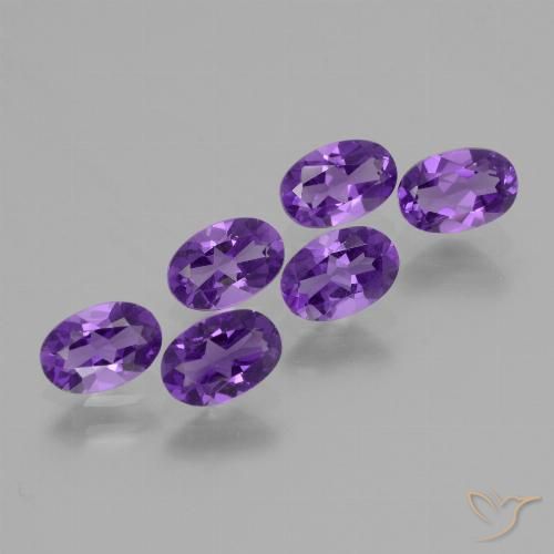 2.56ctw Natural Violeta medio Amatista, Ovalada, VVS-VS