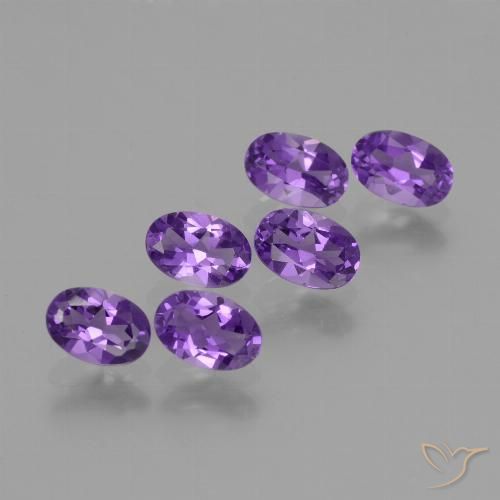 2.47ctw Natural Violeta oscuro Amatista, Ovalada, VVS-VS