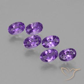 Gemas de Amatista Violeta oscuro natural de 2.47 ct, Ovalada, VVS-VS