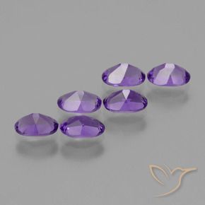 Gemas de Amatista Violeta oscuro natural de 2.47 ct, Ovalada, VVS-VS