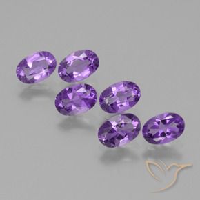 Gemas de Amatista Violeta medio natural de 2.50 ct, Ovalada, VVS-VS